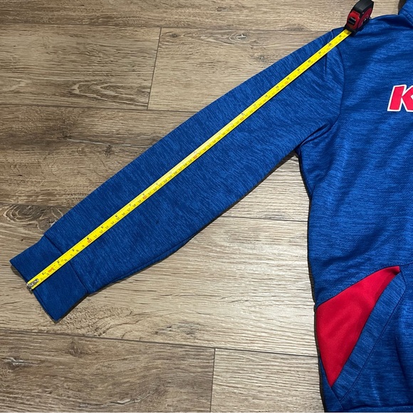 Colosseum Kansas Jayhawks Sweatshirt Mens L Blue Hoodie Pullover NCAA Athletics - Picture 7 of 11